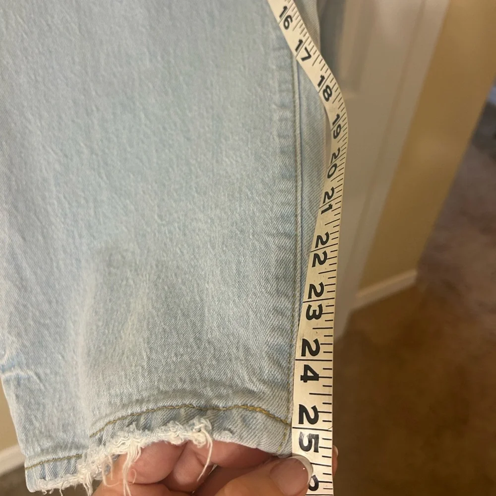 Universal Thread High Rise Light Blue Jeans with Rips - Picture 5 of 5